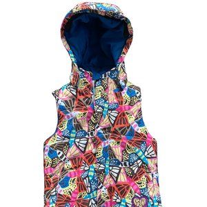 Burton DryRide Snow Ski Puffer Hoodie Vest - Girls Size Large (10-12)